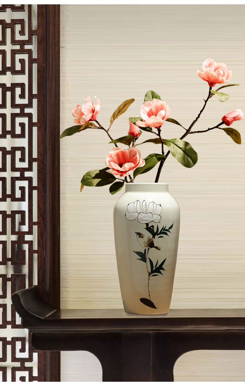 Jingdezhen hand - made ceramic vase furnishing articles of new Chinese style living room table museum, the home decoration decoration flower arranging