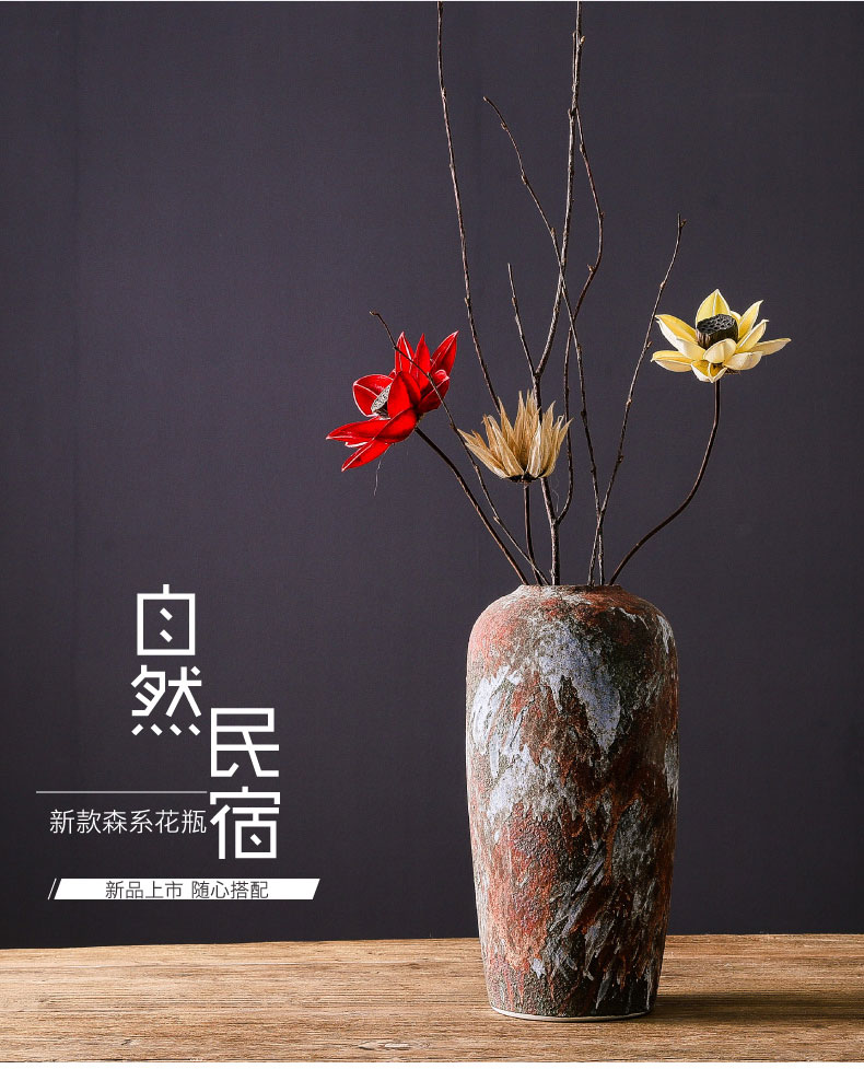 Jingdezhen ceramic vases, furnishing articles table decorations of new Chinese style living room creative flower arranging dried flowers, TV ark, move