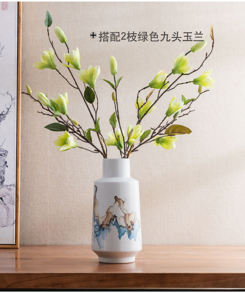 Jingdezhen ceramic table furnishing articles dry flower vase of Chinese style is contracted decorate household simulation TV ark, spent sitting room