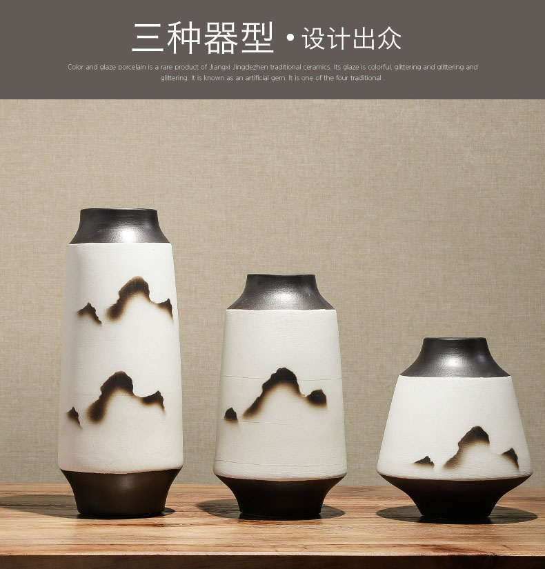 The New Chinese jingdezhen ceramic vase museum interior furnishing articles ornaments in the sitting room porch decoration flower arranging dried flowers