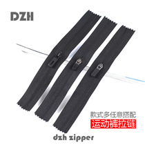 No. 3 nylon Anti-fit zipper Colour Seamless Knit Movement Sunscreen Sportswear Pocket Sports Pants Pocket Lip lock