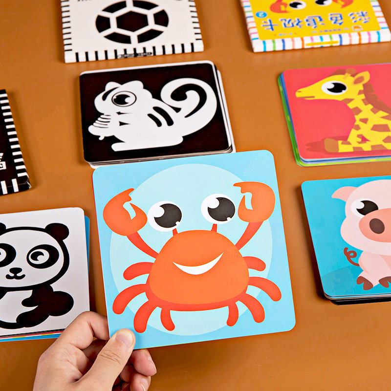 Black & White Cards Baby Early Teach Card Newborn Vision Inspires Flashcards 0-3 Months Baby 1 Year Old Color Posthumper Toys