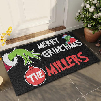 Green clown floor mat grinch christmas decoration door mat outdoor floor mat christmas holiday rug