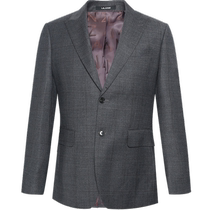 (Sheep Wool) Lilang Official Suit Mens 2024 Autumn Retro Fashion Peaked Collar Plaid Suit Set