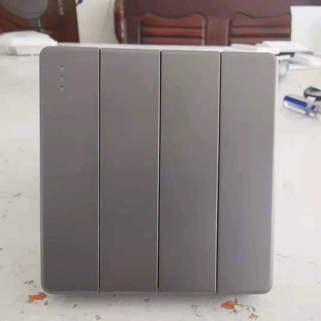 Type 86 panel 4 couplets 4-four open self-reset rebound often open and close switch button smart access grey