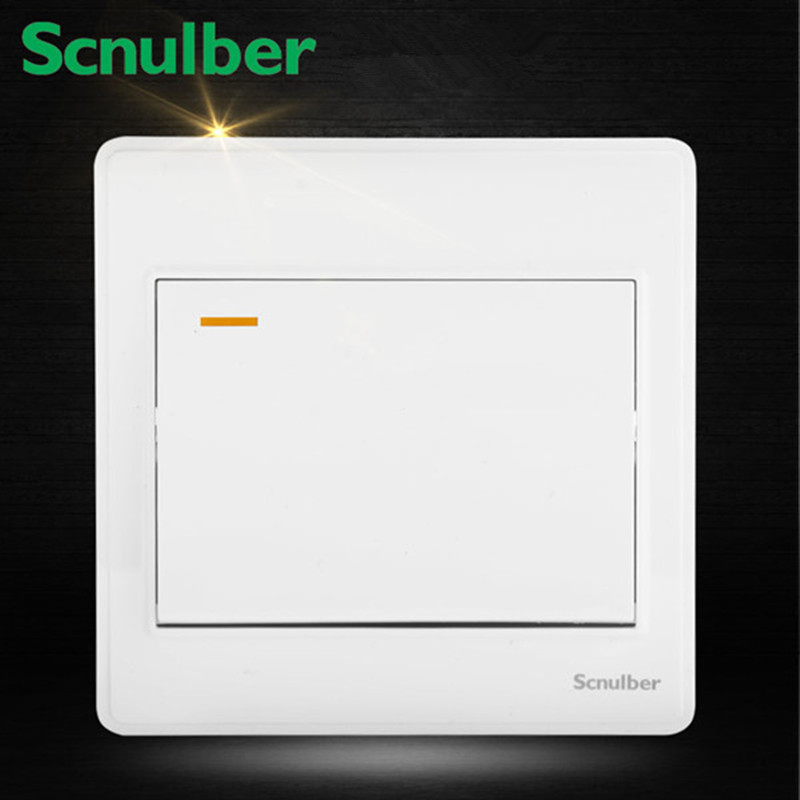 Schlander S7 Ming-fit 1 open single control switch socket clear wire box single control wall power supply panel-Taobao