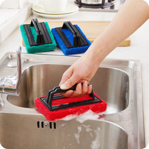 Bath cylinder brush kitchen bathroom floor basin decontamination hand brush cleaning pad brush housework cleaning property cleaning handle brush