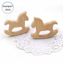 AliExpress hot selling beech wood animal baby molars rocking wooden molars elephant