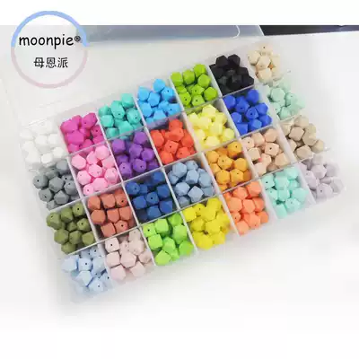 14mm silicone octagonal beads Diamond beads polygonal silicone soft beads baby bite beads hexagonal beads DIY accessories