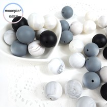 19mm food grade big silicone ball 11 color black and white marble beads kindergarten teaching props DIY