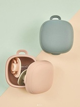 Food-grade silicone pacifier storage box teether storage box sterilizable box when going out anti-fall and durable