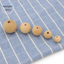 Log Beads 15mm 18mm 20mm Beech round beads DIY Pacifier chain Molar Toy Accessories AliExpress