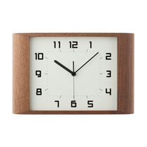 Japan imports LA LUZ retro day style solid wood living room hanging clock brief silent light extravagant book room hanging wall clock