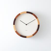 Japanese original Imported LA LUZ Solid Wood Splicing Round Hanging Clock Silent Sweep Seconds 10-inch minimalist modern clock