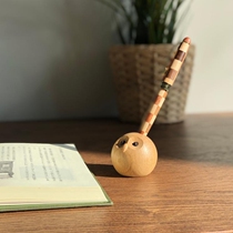 Japan Import Consignment Wood Fine Solid Wood Splicing Ballpoint Pen Custom Signature Pen Gift Box Dress Free Lettering