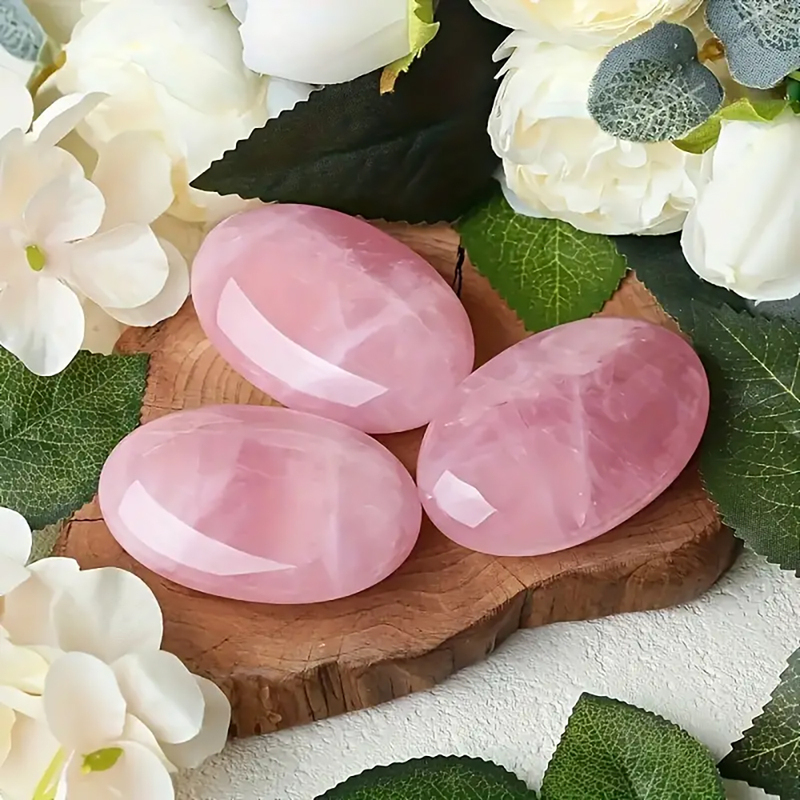 Natural Crystal Ornaments, Oval-Shaped Hand-Held Pieces, Beauty Salon Massage Stones, Spa Crystal Hot Compress Stones
