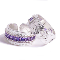 Thai Buddhist amulet Cuban Kirshner Ziyan Hongyan ring Cuban Wenli 2566 sand silver open ring