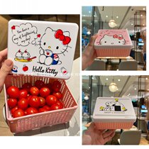 Outlet Japan Cute Cartoon Fruit Sushi Storage Box Sandwich Handy Folding Box Tabletop Containing basket