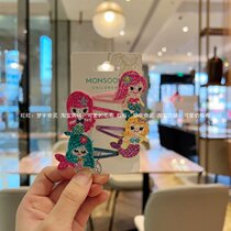 Outlet Australia Girl Cartoon Princess Cartoon Hairpin Hairpin Shark Tail Card-card Cloth Art Clip Childrens Baby Hair Accessories