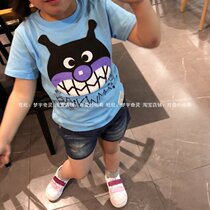 Export Japanese Breadman warrior big head cloth short sleeve childrens T-shirt bacteria sister Childrens coat