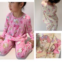Export Japanese spring and summer girls Kaikaton cotton long sleeve household clothes air conditioning suit babys pajamas suit