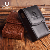 (Zhu Rong) Lang sound sleeve bounce lighter leather case protective cover waist hanging portable leather cow leather case customization