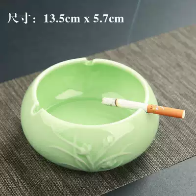Ashtray creative fashion large without lid crystal glass ashtray bedroom living room personality ceramic ashtray