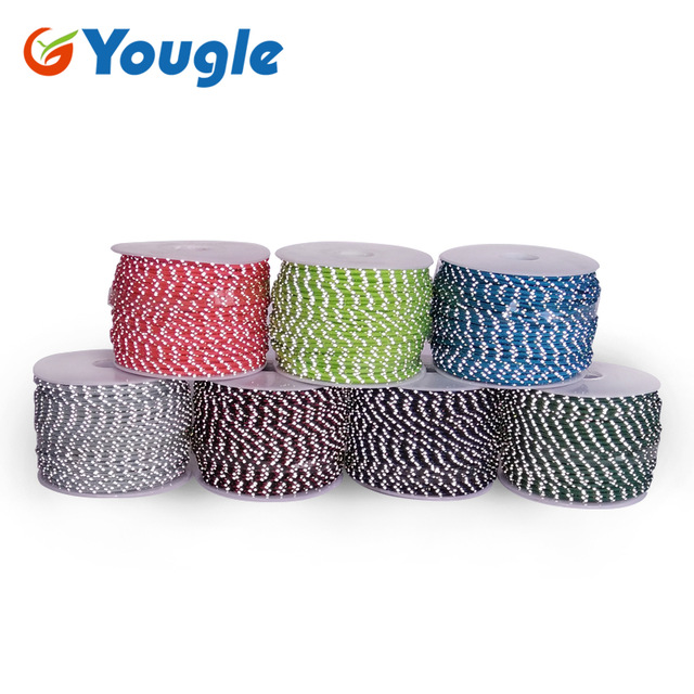 Three core reflective rope 2MM umbrella rope 50m 160FT tent rope tied braided bracelet belt belt Dog chain