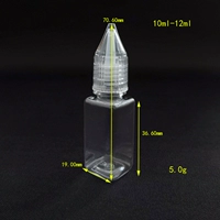 Квадратные прозрачные цветные колпачки по 10 мл, 20 шт.