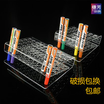 Acrylic transparent 50 branches 30 mark pen holder Pen Holder Color Makeup Pen Holder big head pen exhibition stand