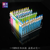 Acrylic transparent pen holder pen holder pen shelving display rack stationery store swing stock 144 pen holder