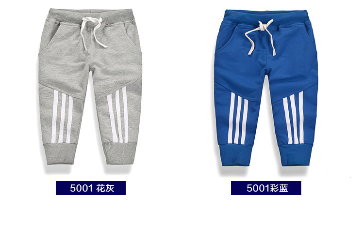 Mùa xuân 2019 trẻ em mặc quần bé trai mùa thu quần thể thao trẻ em quần cotton trẻ em quần bé quần nỉ bé trai
