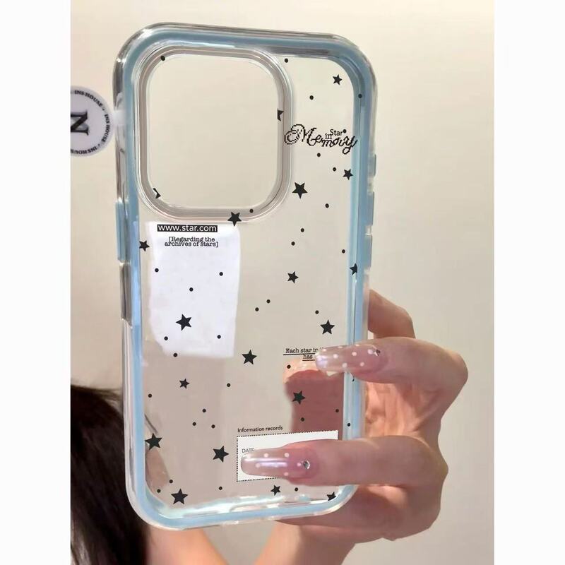 Ink Dot Stars Are Suitable for Apple 17 Pro Max Phone Case, New 15 Model Huawei Mate 70 Two-In-One, Oppo Reno 15 Women's Creative Design, Xiaomi 17, Redmi Note 14, Oneplus Ace 5, Vivo