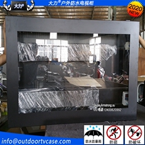 65-inch strong outdoor waterproof and anti-theft corridor shelter roof touch machine LCD TV shell iron box