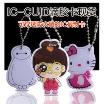 Custom access control property CUID epoxy cartoon IC keychain UID card for FUID card UFUID without lock card