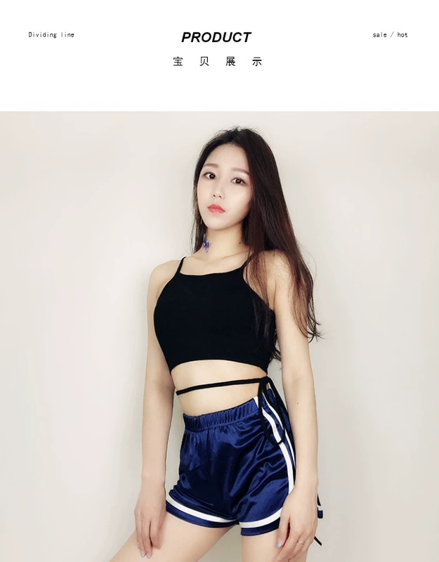 Hiệu suất Cực Dance Jazz Dance Đàn hồi Eo Tập thể dục Tập thể dục Loose Casual Eo cao Sexy Stretch Quần short Quần nữ nóng quần short thun nữ mặc nhà