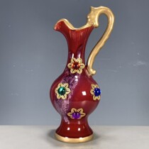 Antiques curios porcelain supplies old goods collections exquisite products overseas return Jun porcelain kiln gem-inlaid flower ornaments