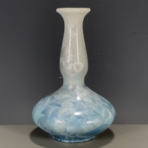 Antique porcelain supplies made in the Yongzheng year of the Qing Dynasty kiln crystallized flat belly gourd vase bag old fidelity handed down collection