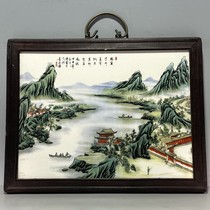 Antiques antiques porcelain supplies old goods collections famous masterpieces pastel landscapes hanging screens porcelain plate paintings ornaments