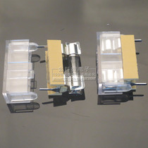 Glass Fuse Holder HQ 250V 6A Transparent Housing Cover 5x20MM Soldered Socket with Cover Clip