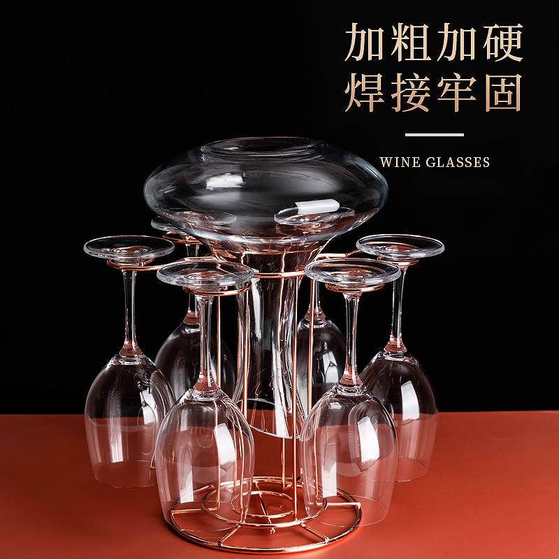 Red wine glass suit Home Decanter Eu Style Large Size Small Glass Water Crystal Cup Wine High Foot Cup Creative Wine