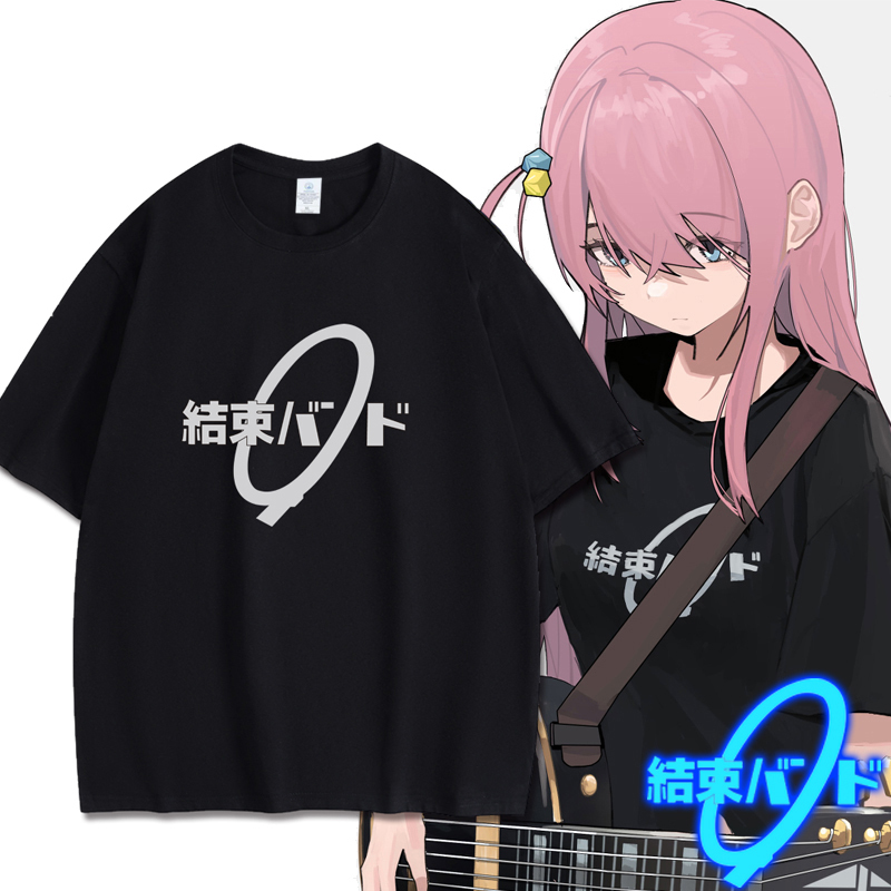 Lonely Rock Goto Ichiri T-Shirt Clothing Cosplay Japanese Anime Two-Dimensional Pure Cotton Short-Sleeved End Band T-Shirt Lonely Rock Goto Ichiri T-Shirt Clothing Cosplay Japanese Anime Two-Dimensional Pure Cotton Short-Sleeved End Band T-Shirt