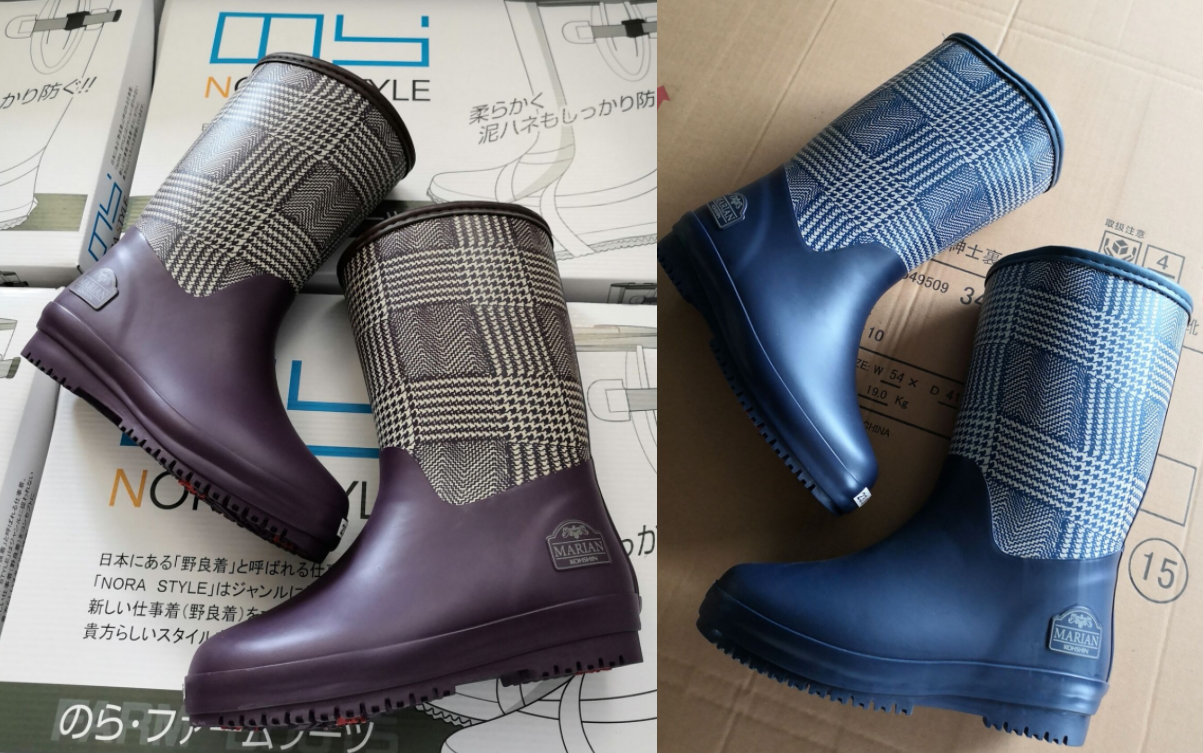 6215 Japanese Winter Ladies Midcylinder Rubber Sponge Neri Warm Rain Shoes Sole With Nail Ice Surface Anti Slip