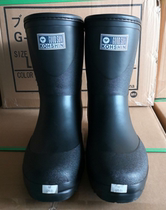 5725 export Japan original single mens middle tube winter sponge warm waterproof rubber rain shoes black blue 2 color
