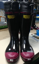 202 Japanese male sweat-absorbing high-top printed bright rubber rain shoes remaining single defective random hair very good