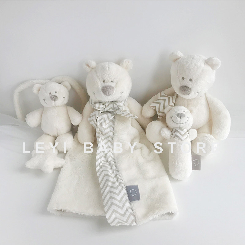 Bear soothes dolls toys and toys cute cartoon pacifies hands grab bar music to the bell