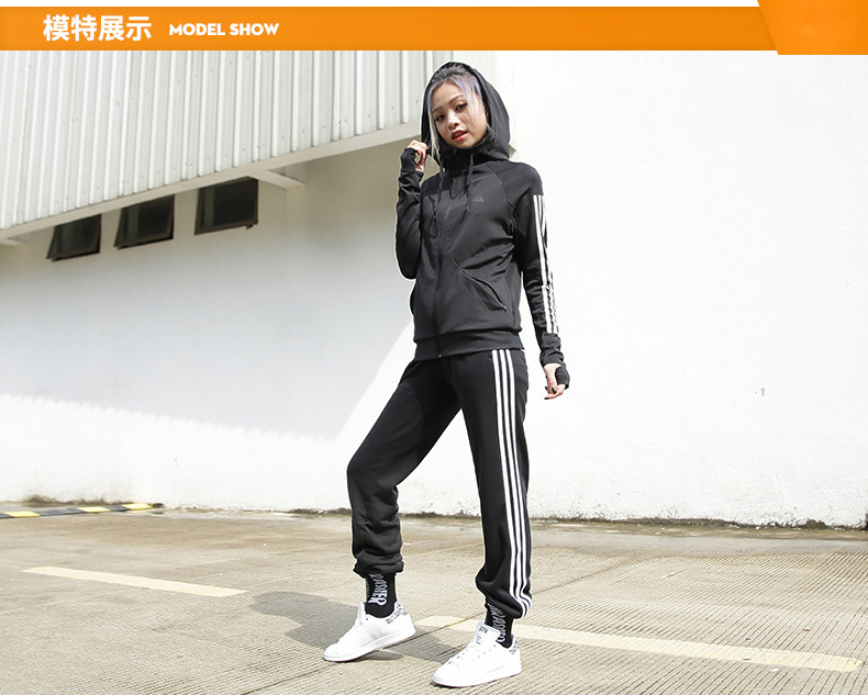 Áo khoác thể thao mới của Adidas 2019 mới áo khoác dệt kim dài tay có mũ trùm đầu giản dị BK7676 - Áo khoác thể thao / áo khoác áo khoác nỉ lining