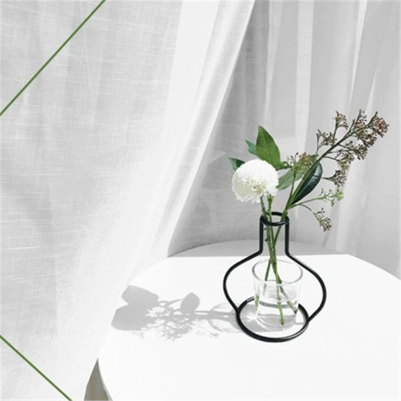 Bình trang trí bằng sắt rèn màu đen trang trí nhỏ trang trí đặt trên bàn cà phê trên hoa kim loại hoa tươi sắp xếp hoa khô màn hình chủ - Trang trí nội thất kệ dcor phòng ngủ