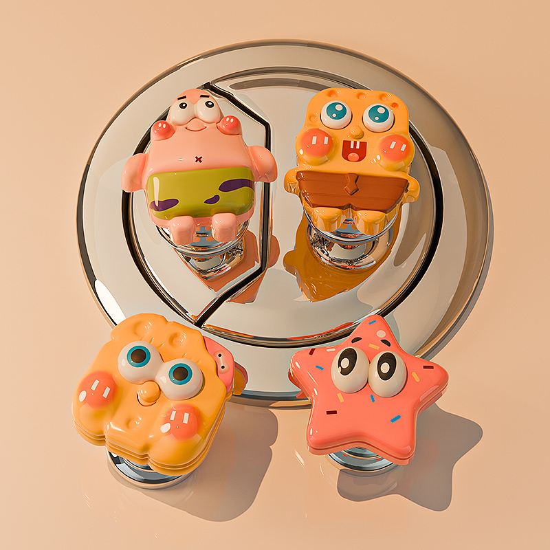 A Set of 4 Cute and Creative Toilet Flush Button Stickers for Nail Art, Special Flush Button Decorations for Home Use