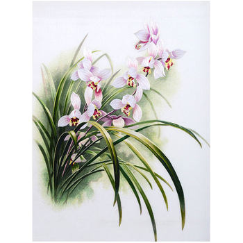 Suzhou embroidery ຊຸດ diy ເຮັດດ້ວຍມືສໍາລັບຜູ້ເລີ່ມຕົ້ນທີ່ຈະຮຽນຮູ້ອຸປະກອນການຖັກແສ່ວ orchid ດອກແລະພືດ embroidery ຕົນເອງຜະລິດຫ້ອງດໍາລົງຊີວິດ hanging painting tutorial ການຈັດສົ່ງ